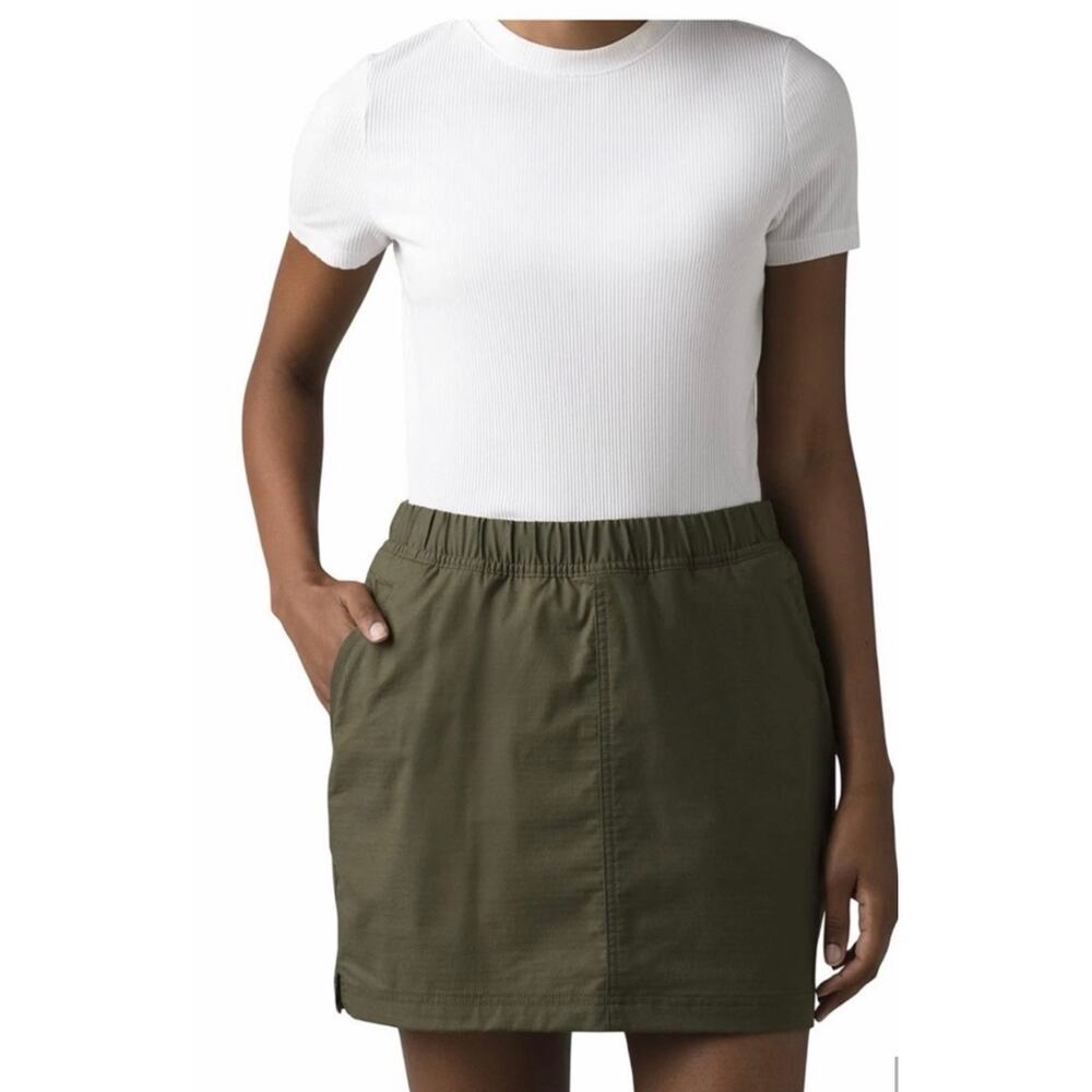 prAna Double Peak Active Skort Organic Cotton Gorpcore Hiking Outdoorsy Small